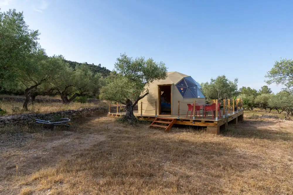 Vista exterior de Finca rústica en venta en Aldover con Jardín privado, Terraza y Amueblado