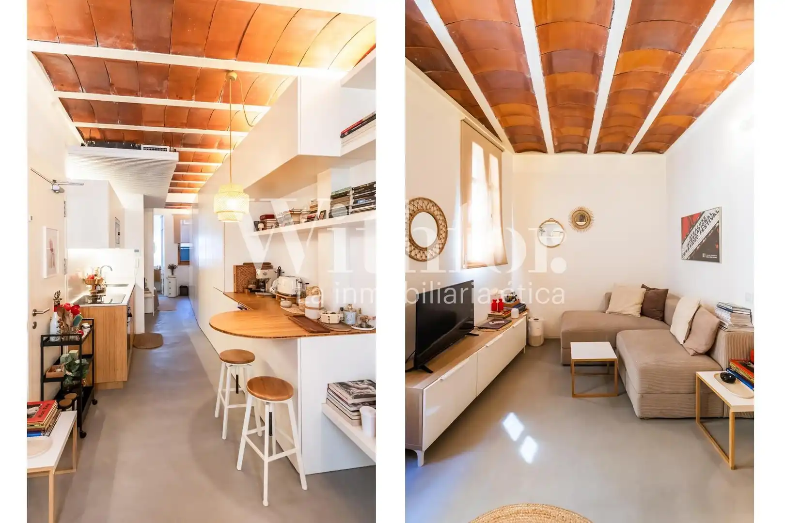 Sala de estar de Piso en venta en Barcelona con Aire acondicionado, Calefacción y Amueblado