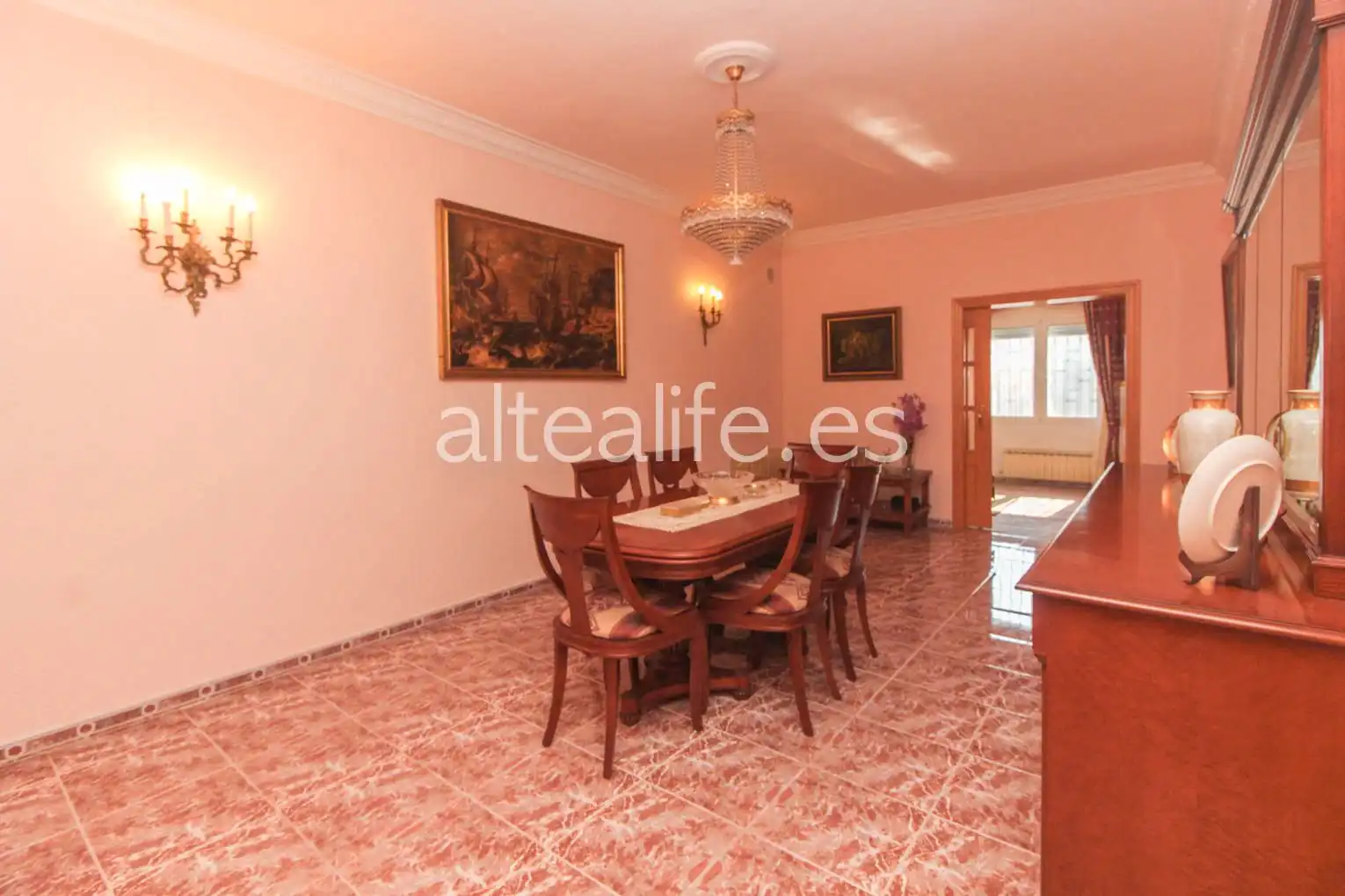 Comedor de Casa o chalet en venta en L'Alfàs del Pi con Aire acondicionado, Calefacción y Jardín privado