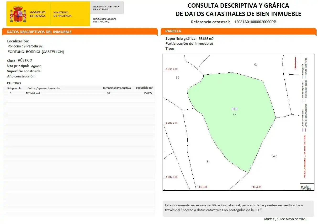 Rural land for sale in Borriol, imagen 18