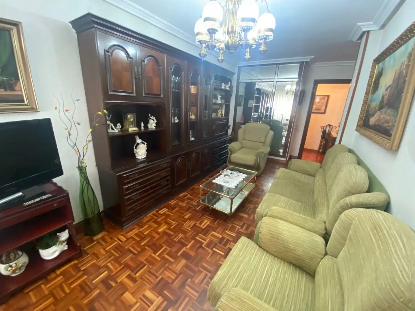 Wohnzimmer von Wohnung zum Verkauf in Oviedo  mit Heizung und Terrasse