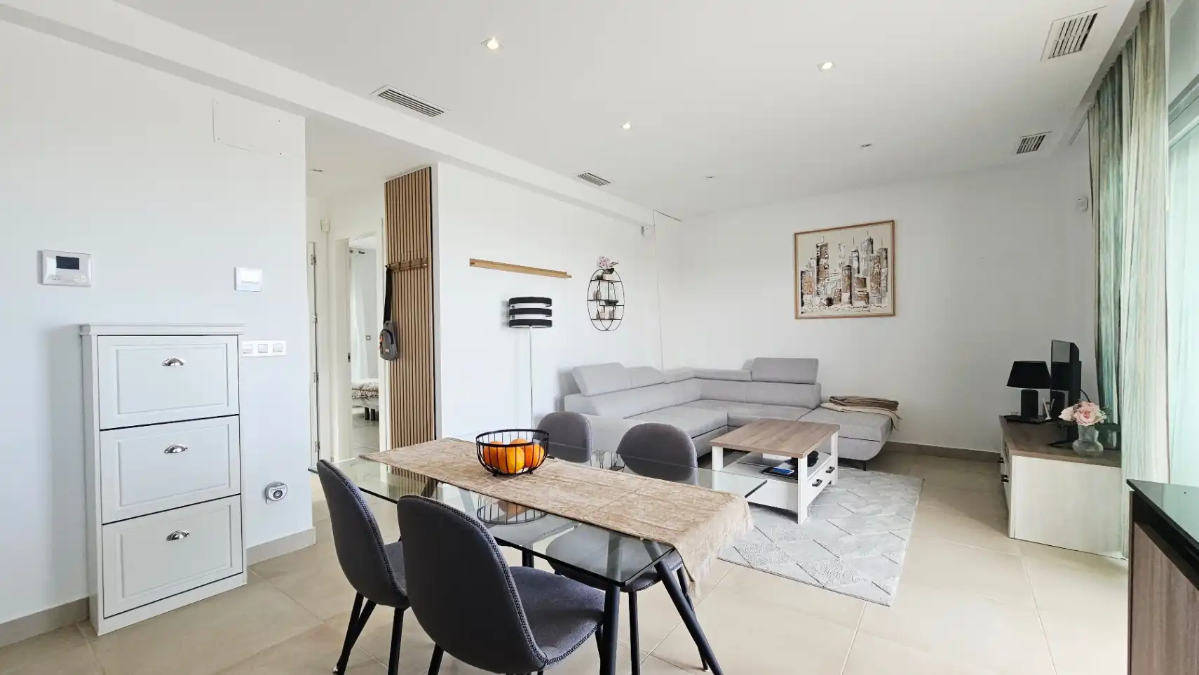 Sala d'estar de Àtic de lloguer en Finestrat amb Aire condicionat, Calefacció i Terrassa