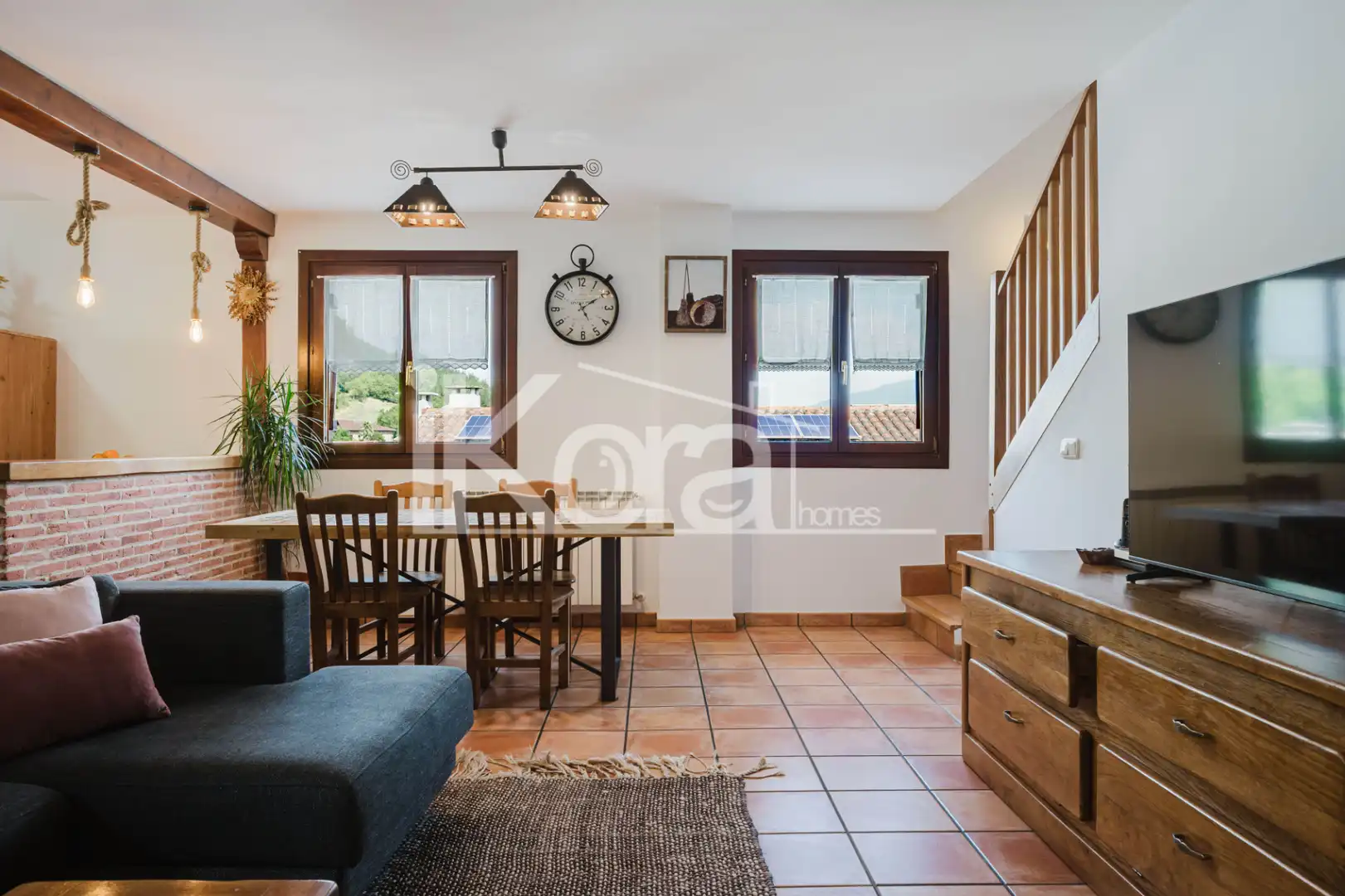 Sala de estar de Casa adosada en venta en Bergara con Calefacción, Jardín privado y Parquet