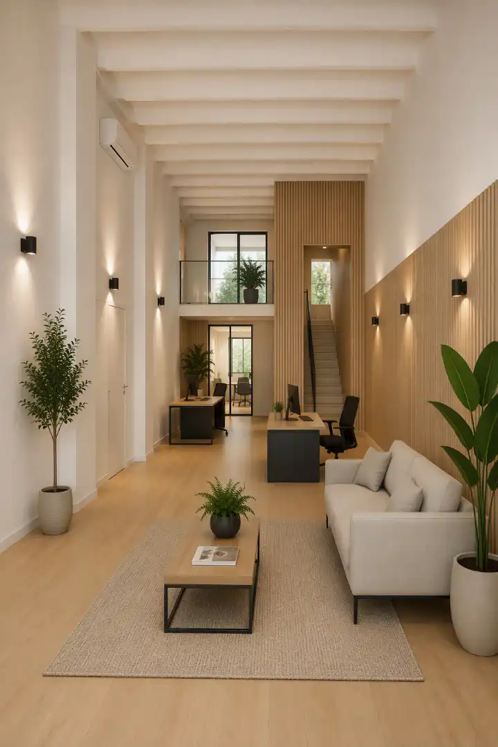 Wohnzimmer von Geschaftsraum zum Verkauf in Barcelona mit Heizung, Terrasse und Alarm