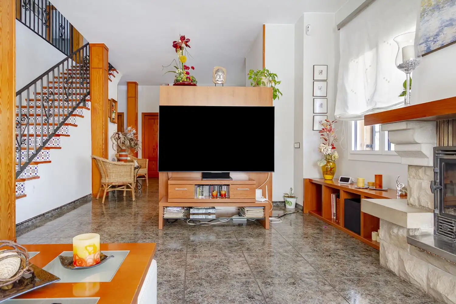 Living room of Houses for sale in Sant Martí Sarroca  with Air Conditioner, Heating and Terrace