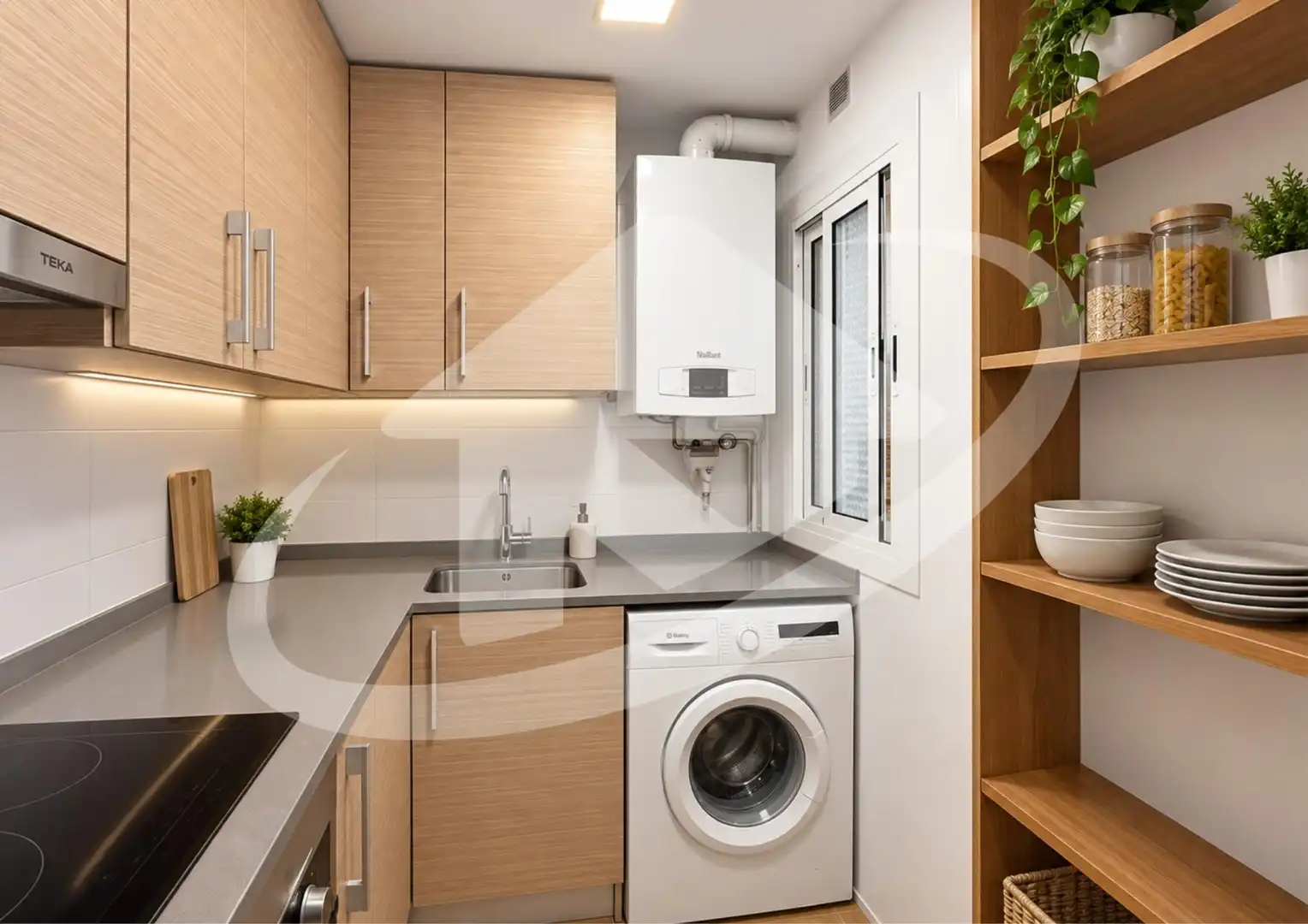 Kitchen of Flat for sale in Sabadell  with Heating and Balcony