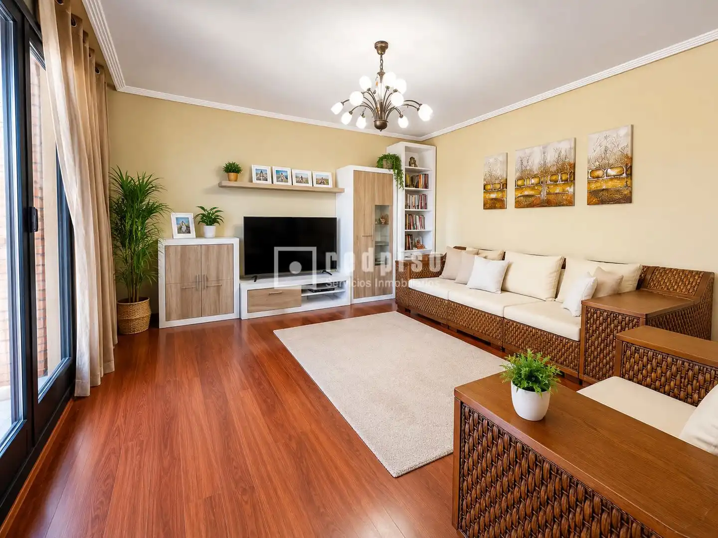 Sala de estar de Piso en venta en Getafe con Aire acondicionado, Calefacción y Jardín privado