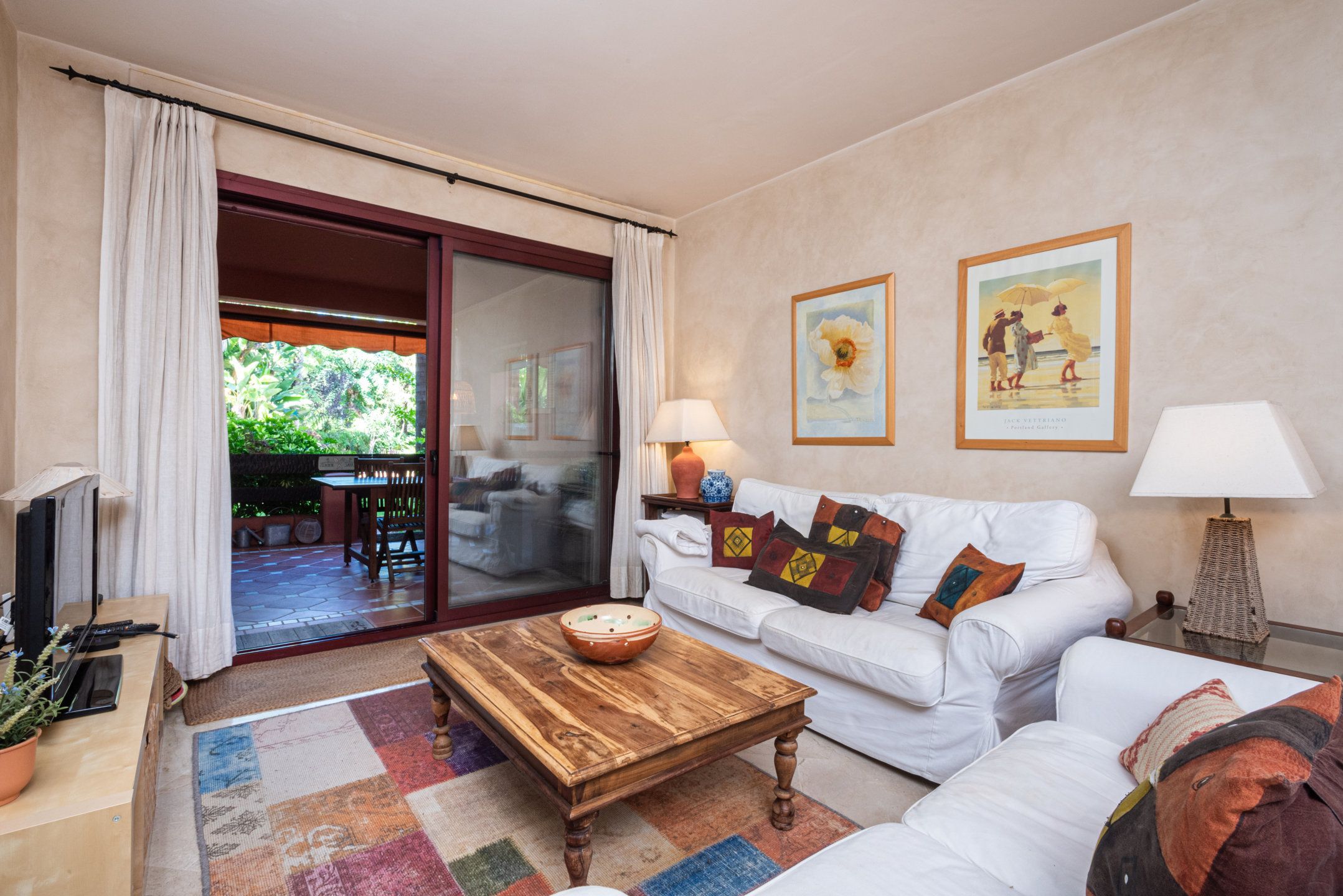 Sala de estar de Piso en venta en Marbella con Aire acondicionado, Terraza y Alarma