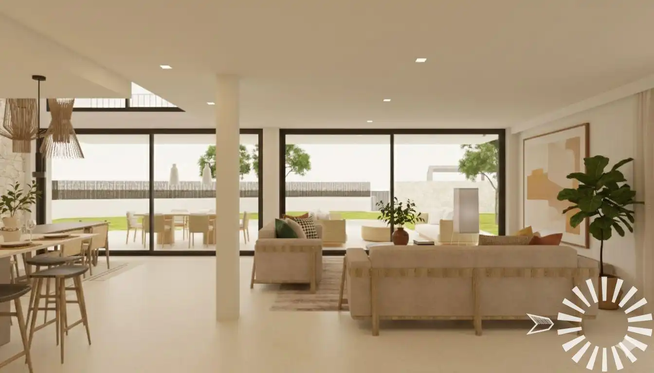 Sala d'estar de Casa o xalet en venda en Felanitx amb Aire condicionat, Jardí privat i Terrassa