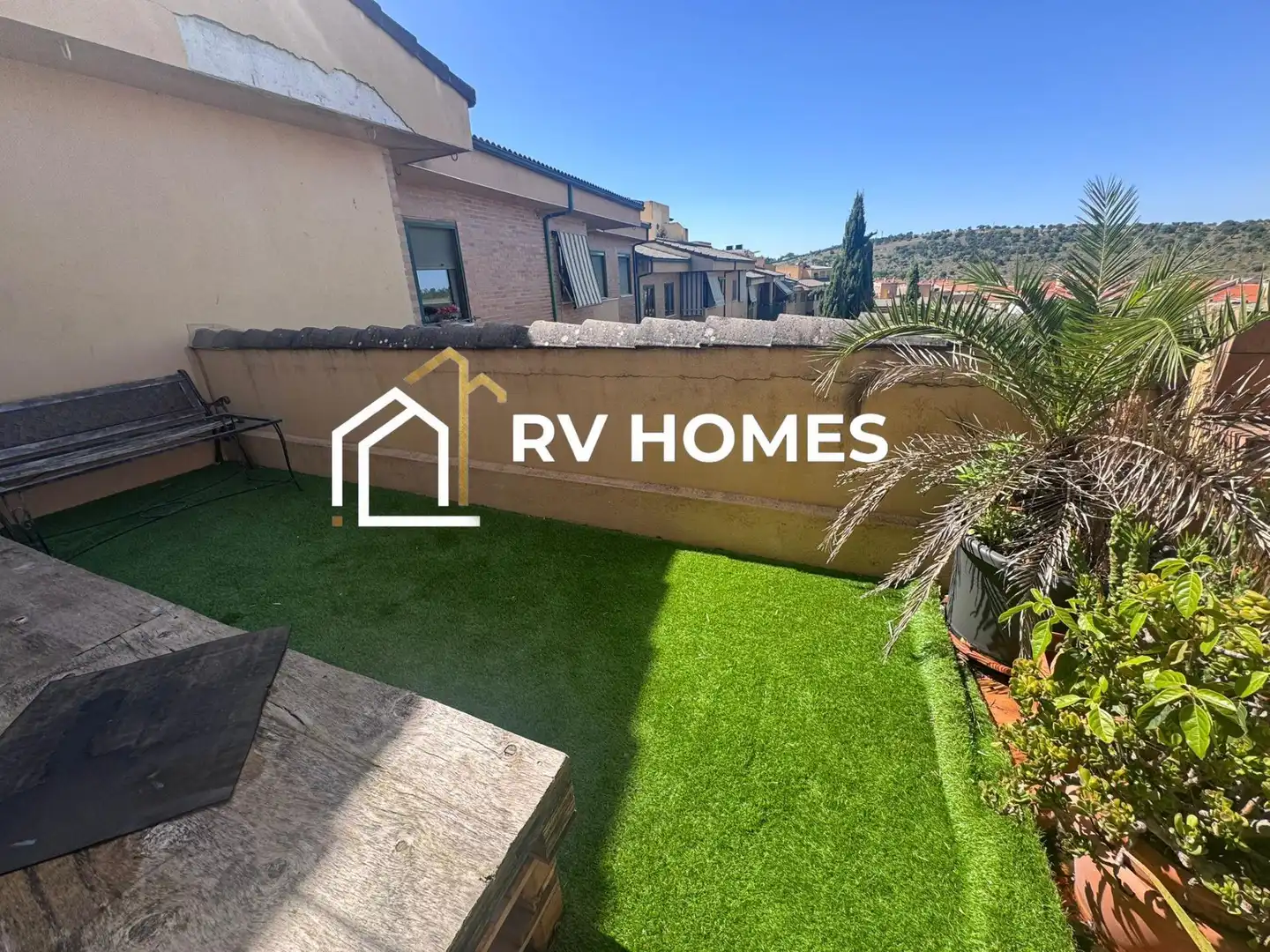 Terraza de Piso de alquiler en Cáceres con Aire acondicionado, Calefacción y Jardín privado