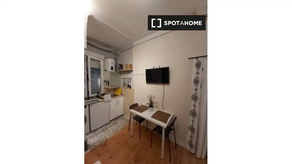 Bedroom of Study for share in Madrid  with Air Conditioner, Heating and Terrace