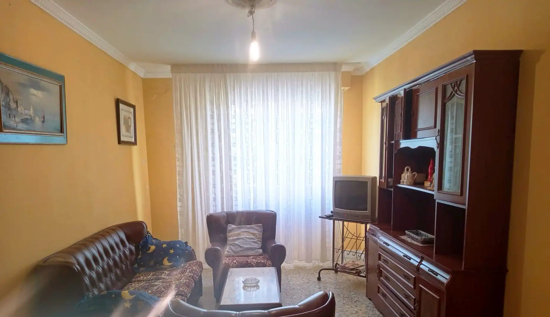 Living room of Flat for sale in Ponteceso  with Furnished and Balcony