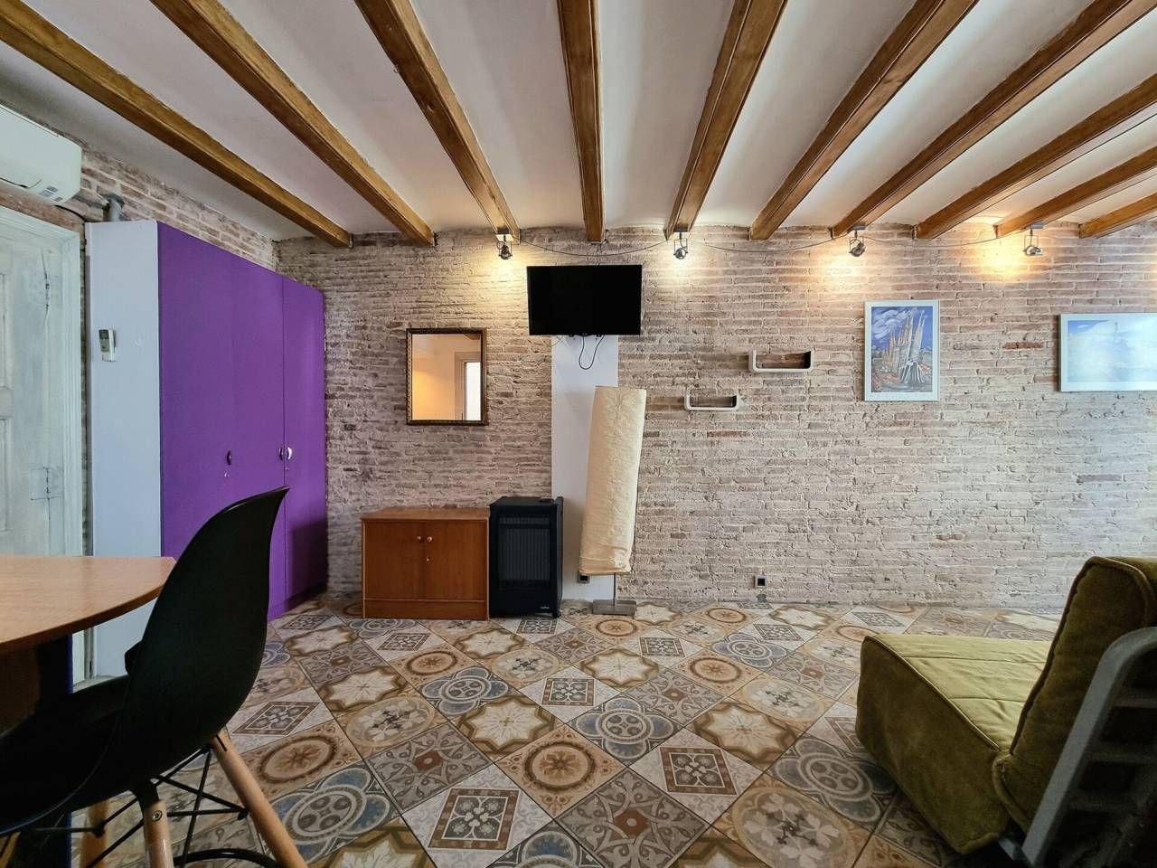 Living room of Flat to rent in  Barcelona Capital  with Air Conditioner and Furnished