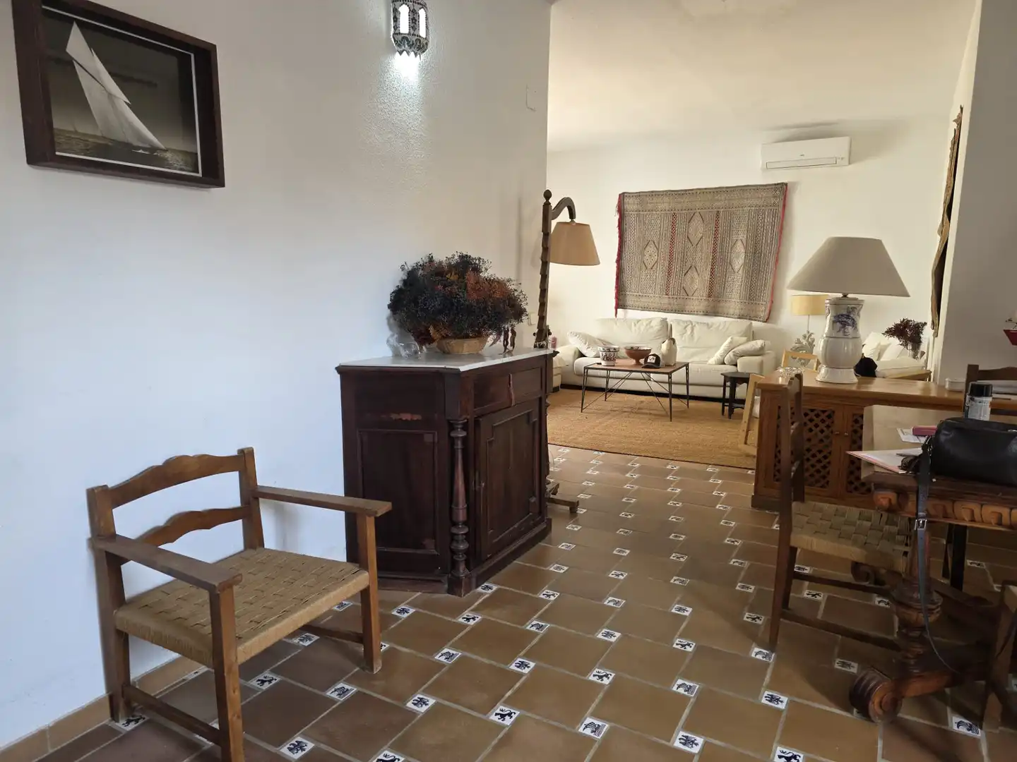 Wohnzimmer von Einfamilien-Reihenhaus zur Miete in San Javier mit Klimaanlage, Möbliert und Ofen