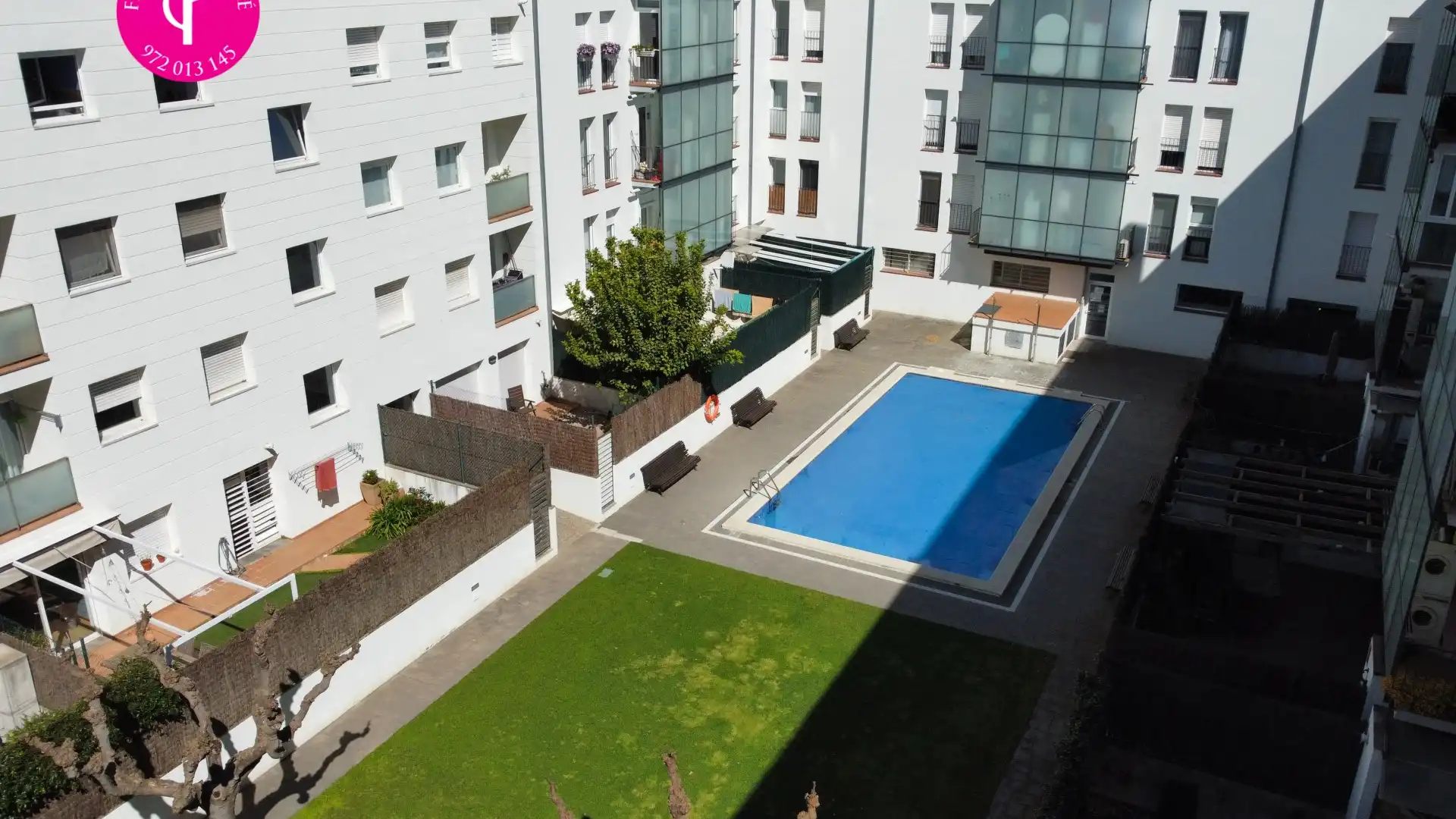Swimming pool of Attic for sale in Girona Capital  with Air Conditioner, Heating and Terrace