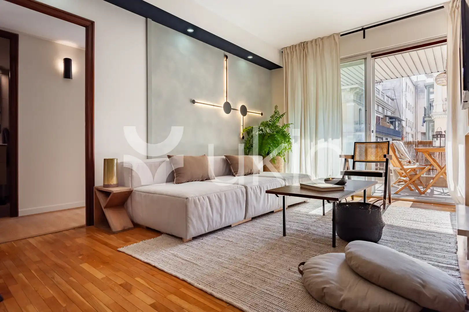 Sala d'estar de Apartament de lloguer en Barcelona amb Aire condicionat, Calefacció i Terrassa
