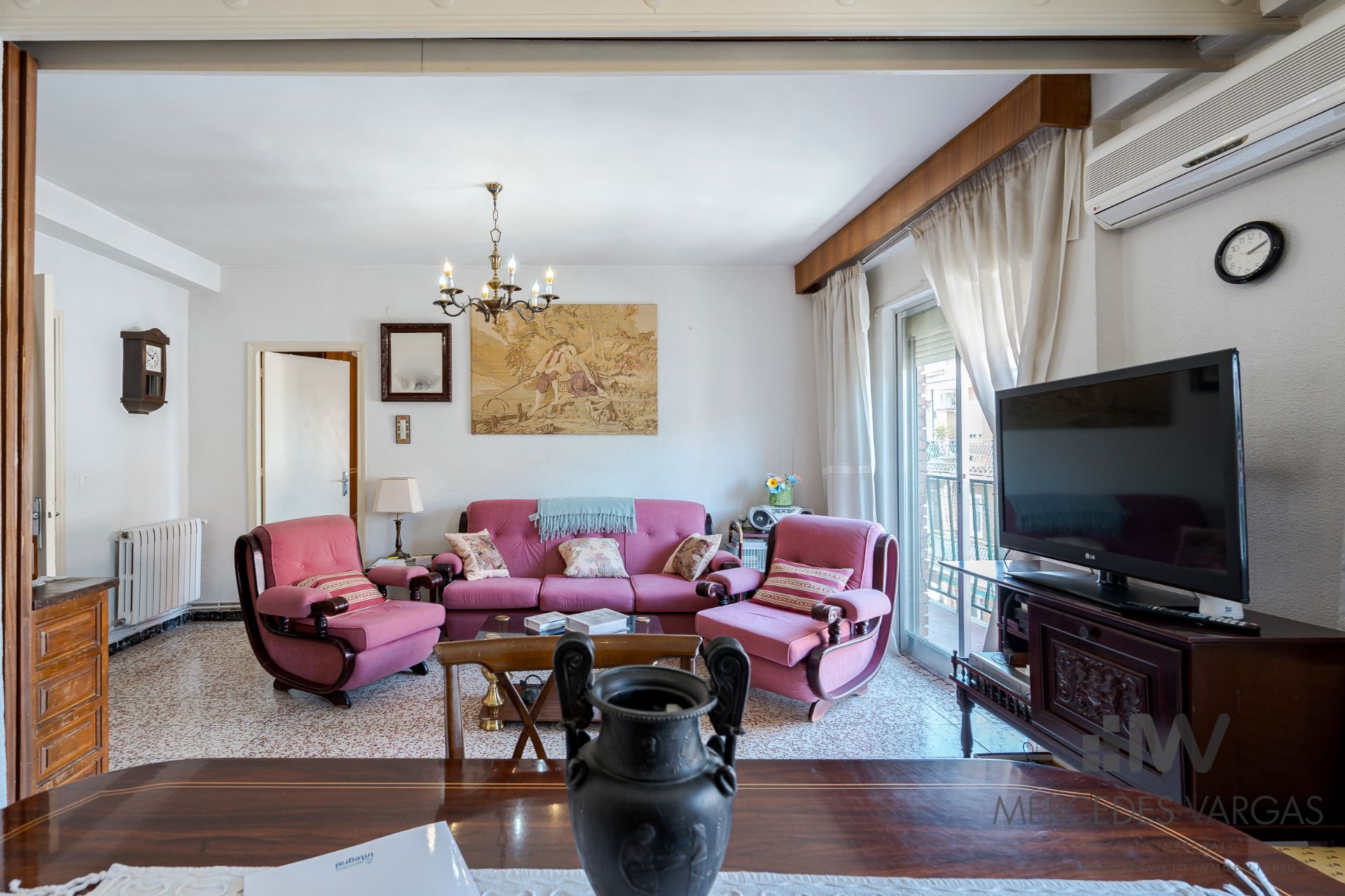 Living room of Flat for sale in  Madrid Capital  with Air Conditioner, Heating and Terrace