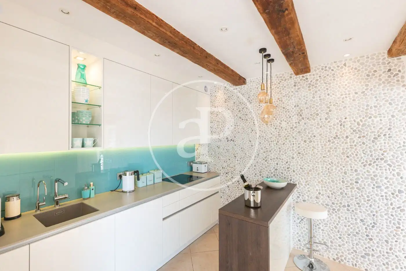 Cocina de Piso de alquiler en Andratx con Jardín privado, Terraza y Amueblado