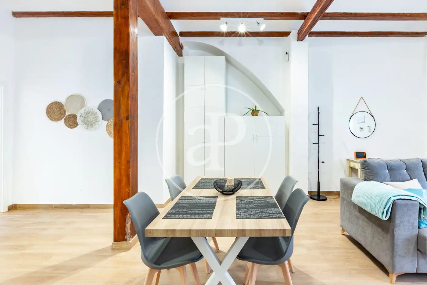 Dining room of Flat for sale in Valencia  with Heating, Terrace and Furnished