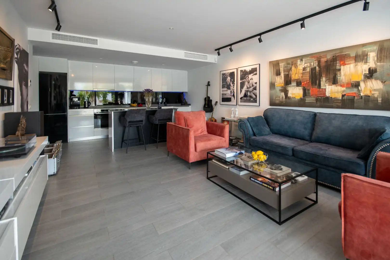 Sala de estar de Piso en venta en Mijas con Aire acondicionado, Jardín privado y Terraza
