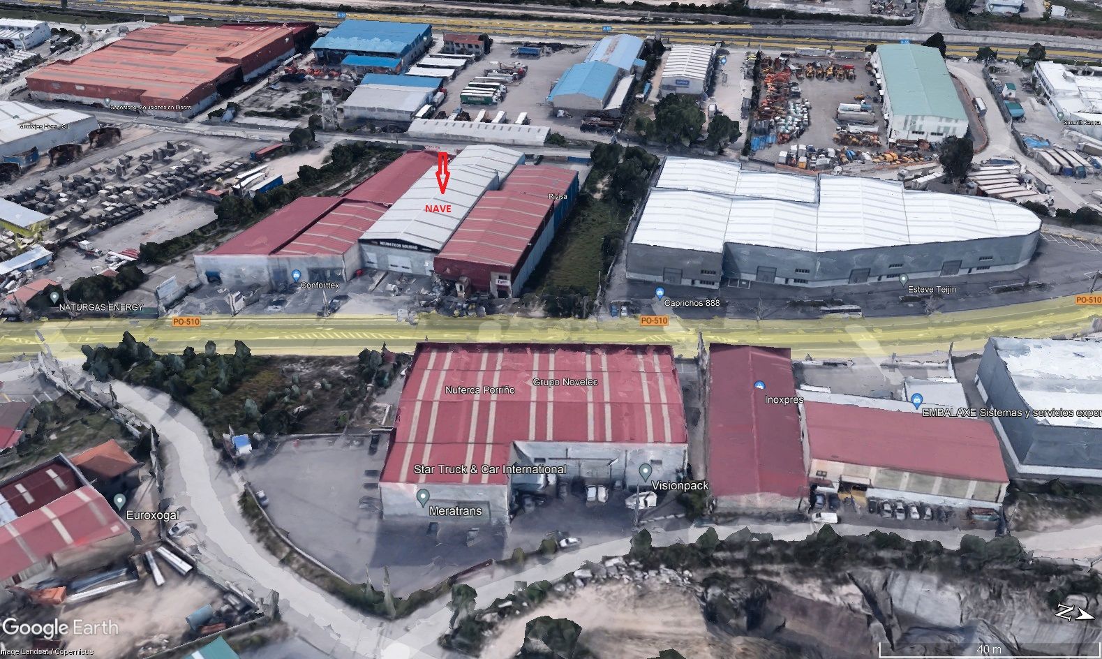 Exterior view of Industrial buildings for sale in O Porriño  