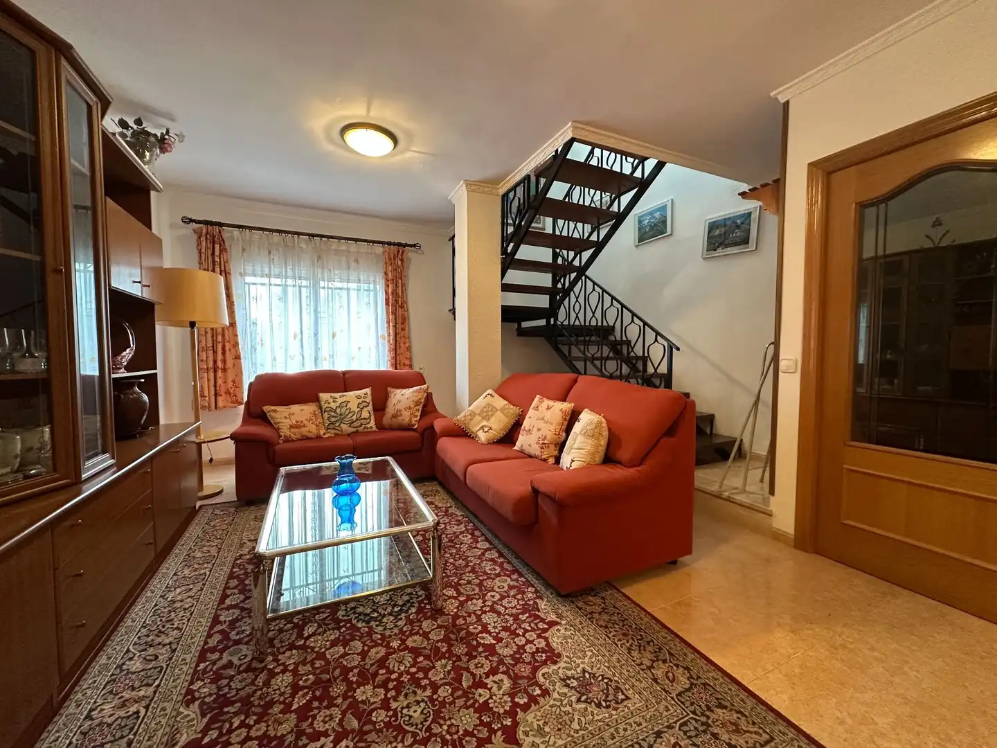 Sala de estar de Casa adosada en venta en Albaida con Aire acondicionado y Amueblado