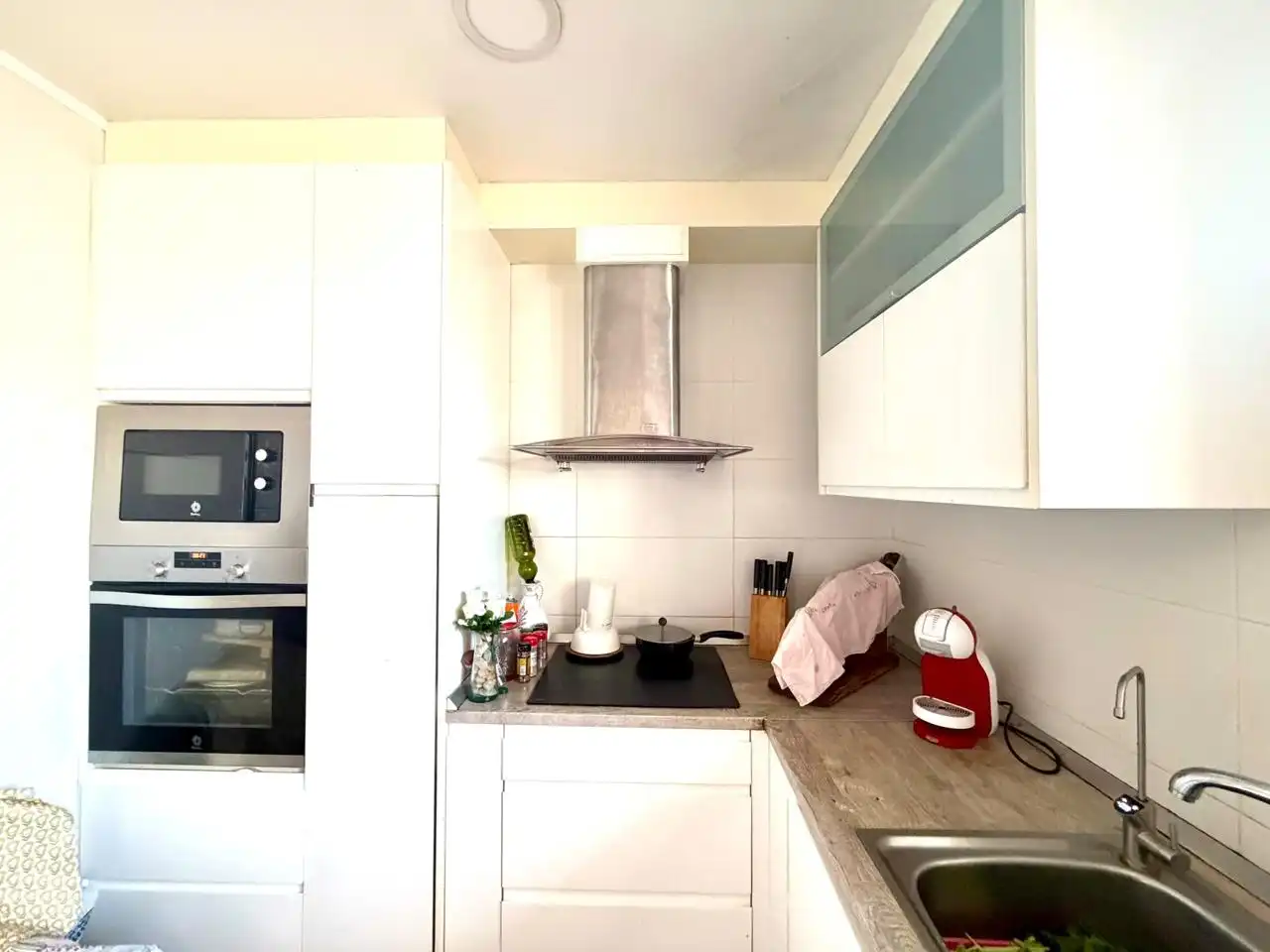 Kitchen of Flat for sale in Mataró  with Air Conditioner, Terrace and Furnished
