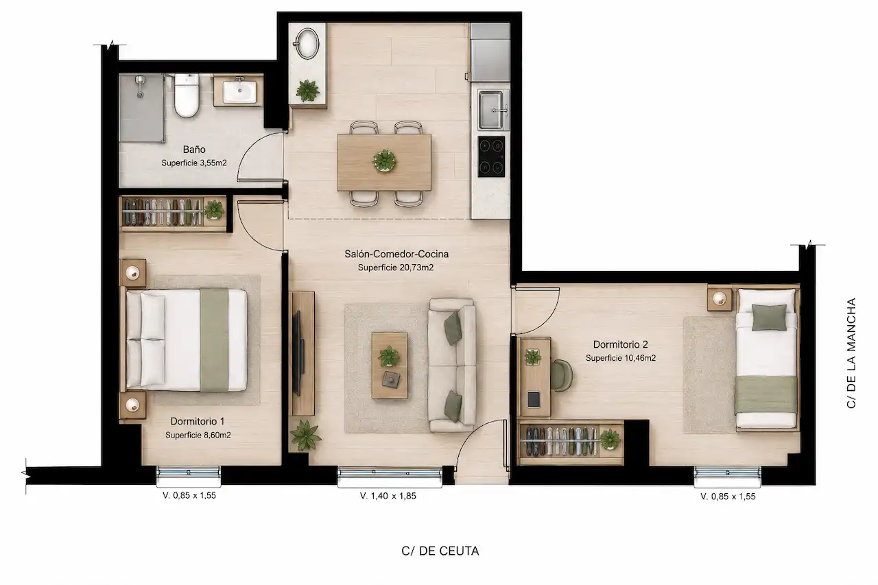Flat for sale in Torrejón de Ardoz  with Air Conditioner, Heating and Oven