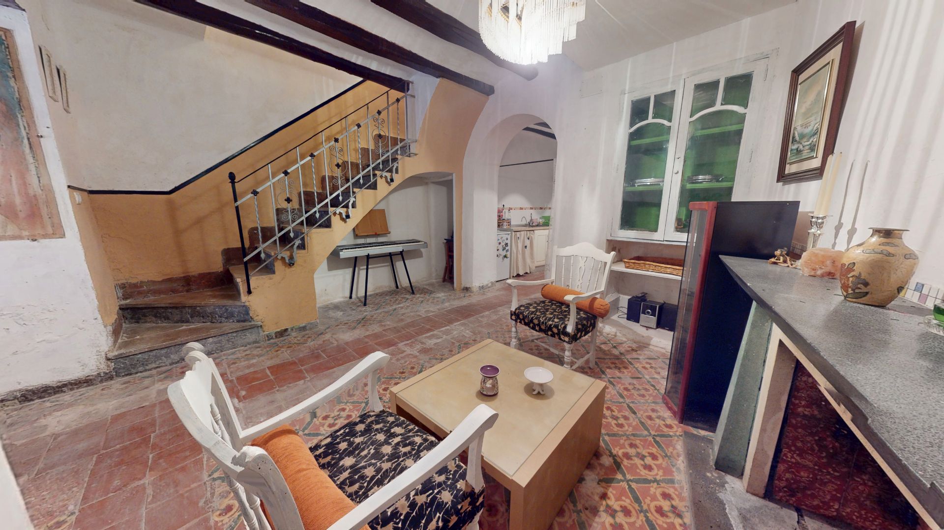 Sala d'estar de Casa adosada en venda en Gaianes amb Terrassa, Traster i Moblat