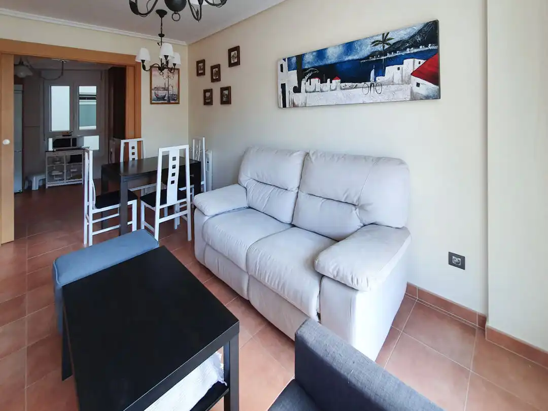 Wohnzimmer von Wohnung zur Miete in Malpica de Bergantiños mit Heizung, Möbliert und Balkon