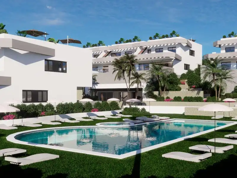 Schwimmbecken von Haus oder Chalet zum Verkauf in Finestrat mit Klimaanlage, Privatgarten und Terrasse