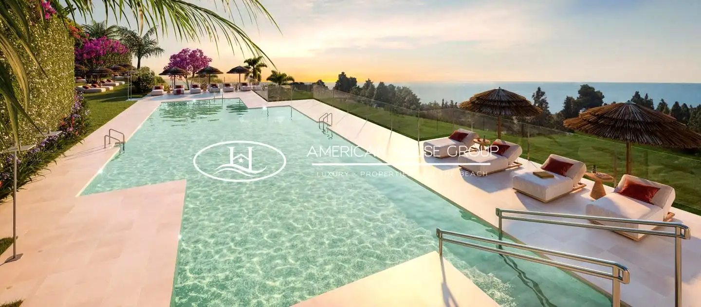 Swimming pool of Houses for sale in Mijas  with Air Conditioner, Private garden and Terrace