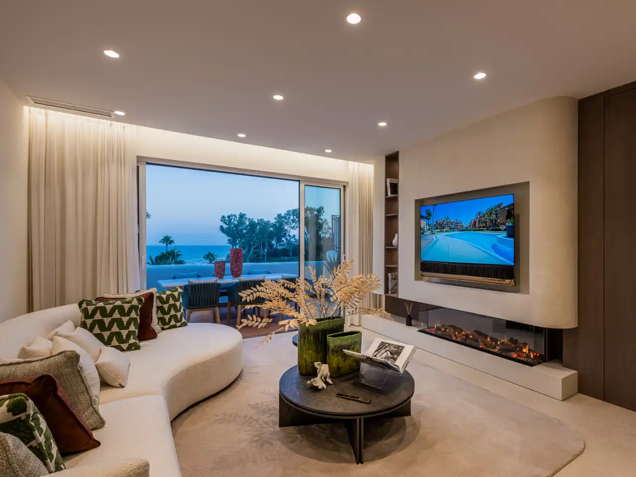 Living room of Duplexes for sale in Estepona  with Air Conditioner, Heating and Terrace