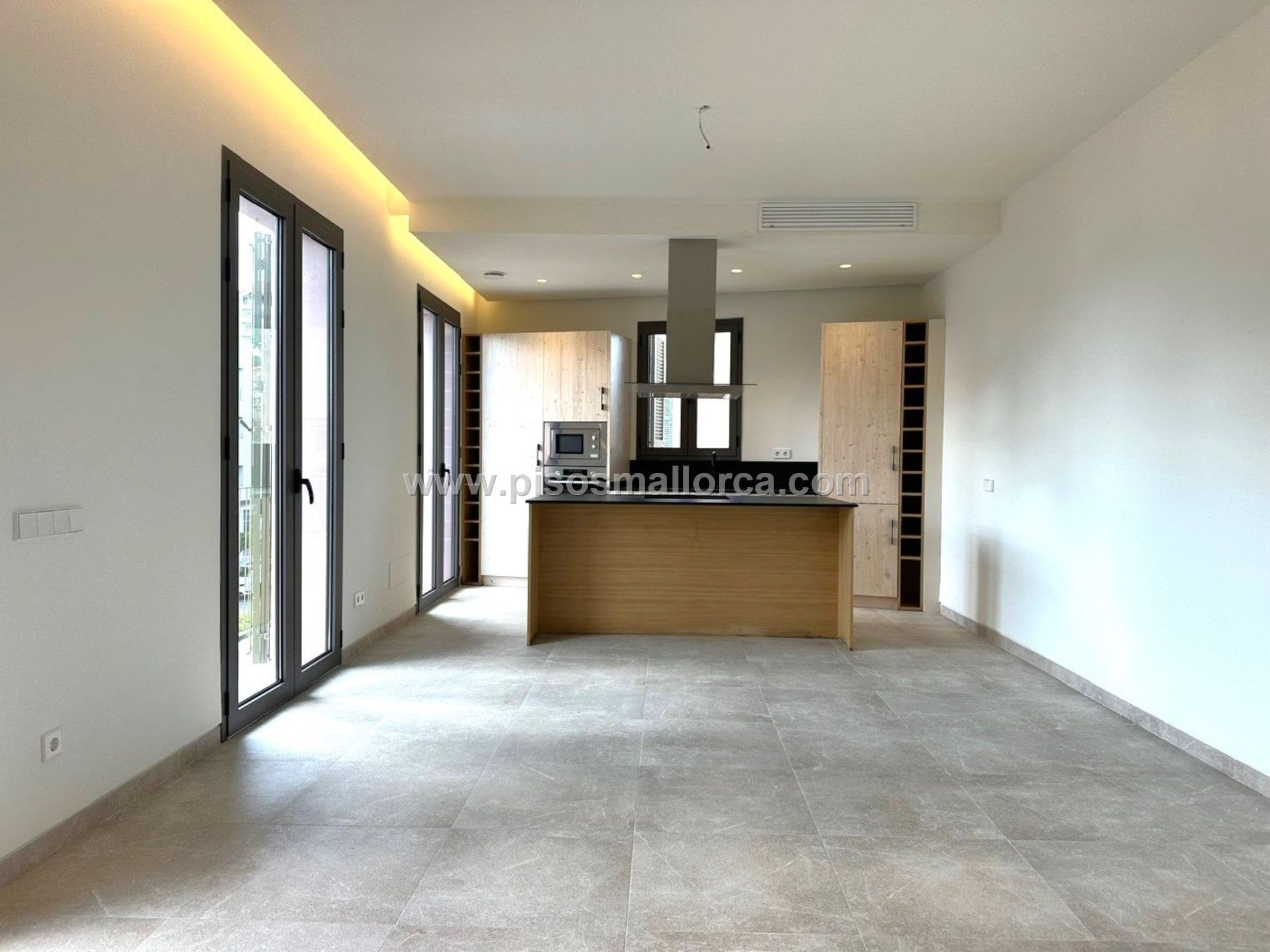 Küche von Dachboden miete in Manacor mit Klimaanlage, Terrasse und Abstellraum