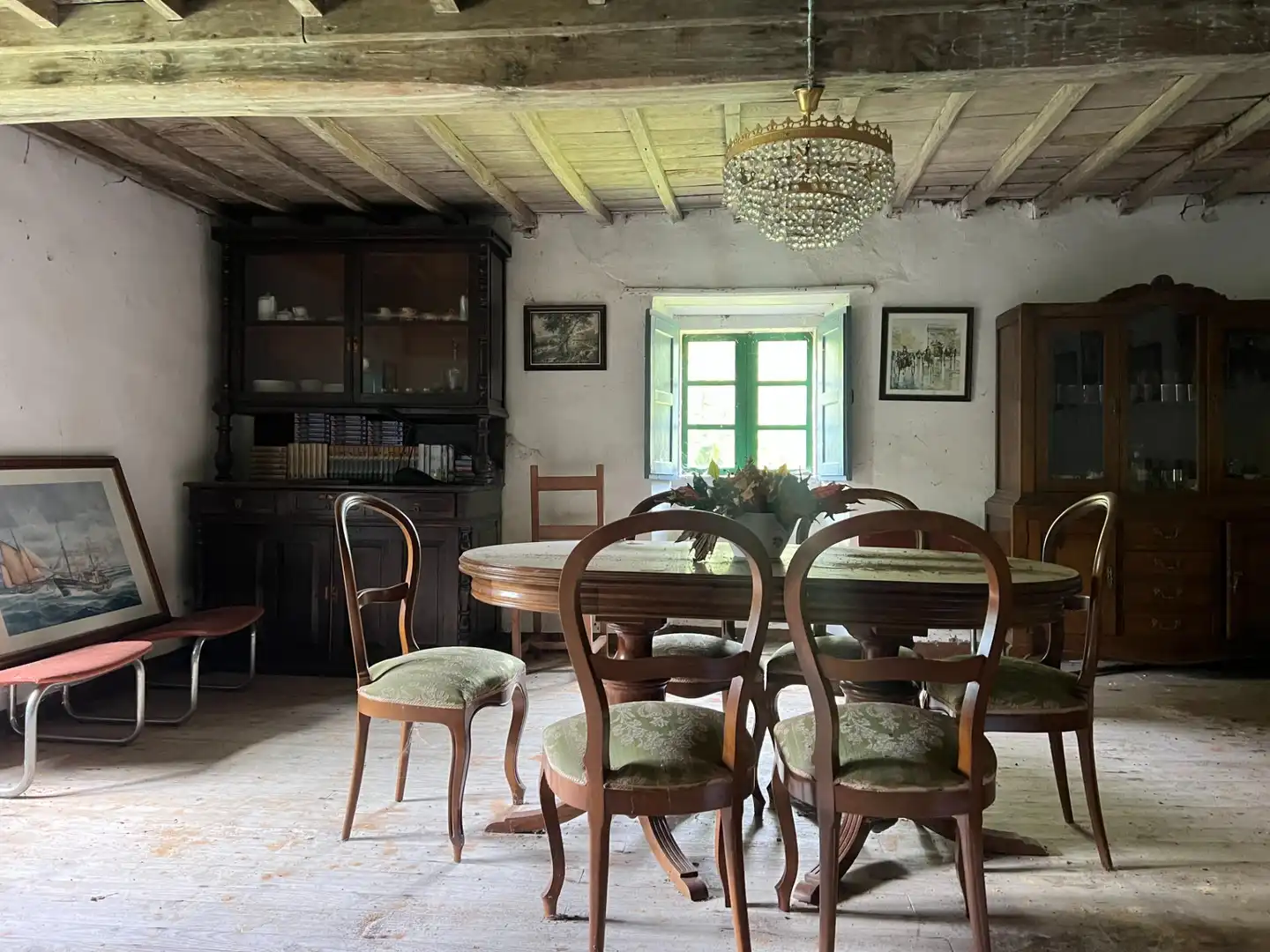 Esszimmer von Einfamilien-Reihenhaus zum Verkauf in Cambre  mit Privatgarten