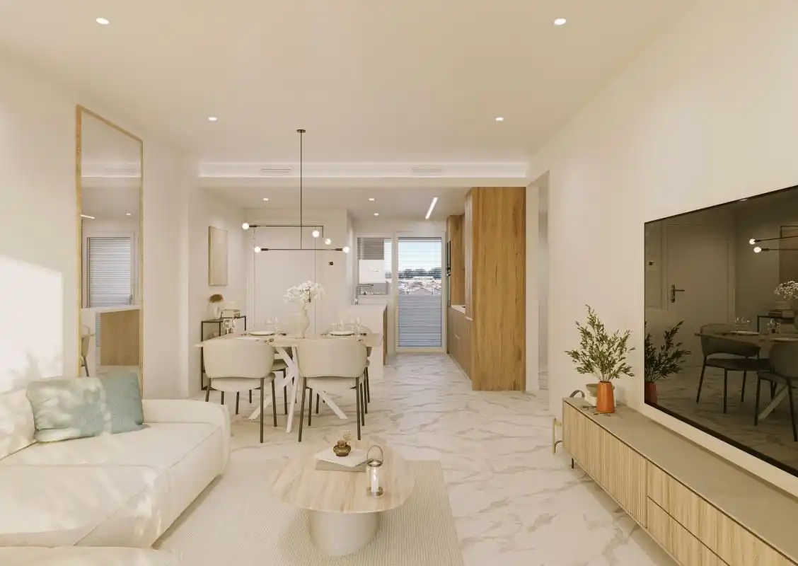 Sala de estar de Apartamento en venta en Torrevieja con Aire acondicionado, Calefacción y Terraza