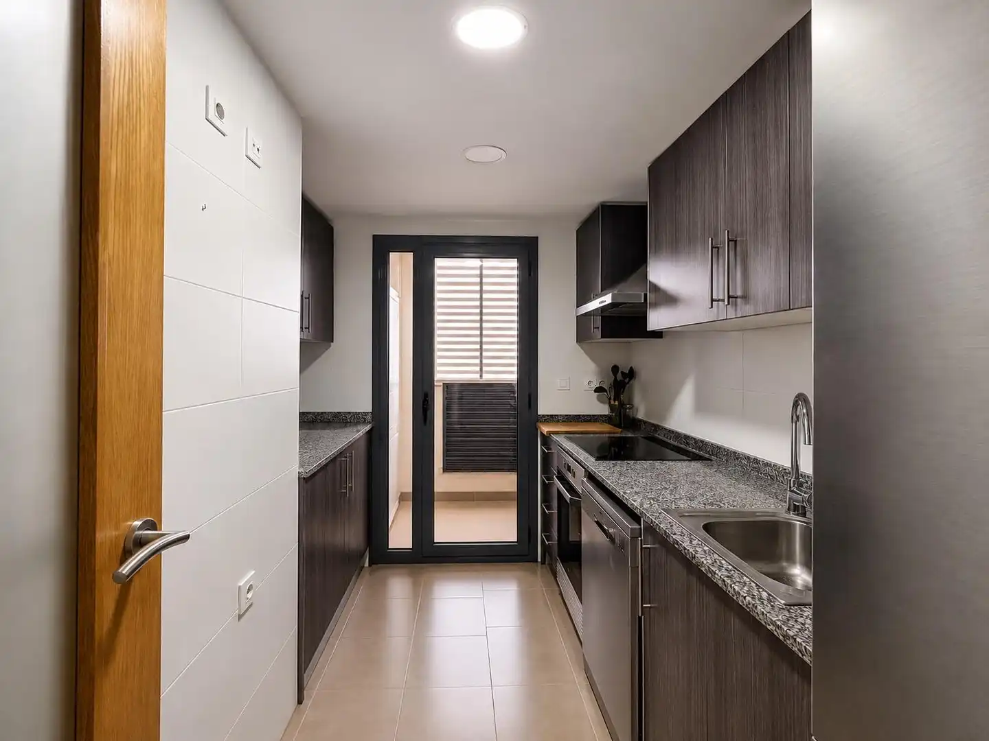 Küche von Wohnung zur Miete in Valencia mit Klimaanlage, Heizung und Balkon