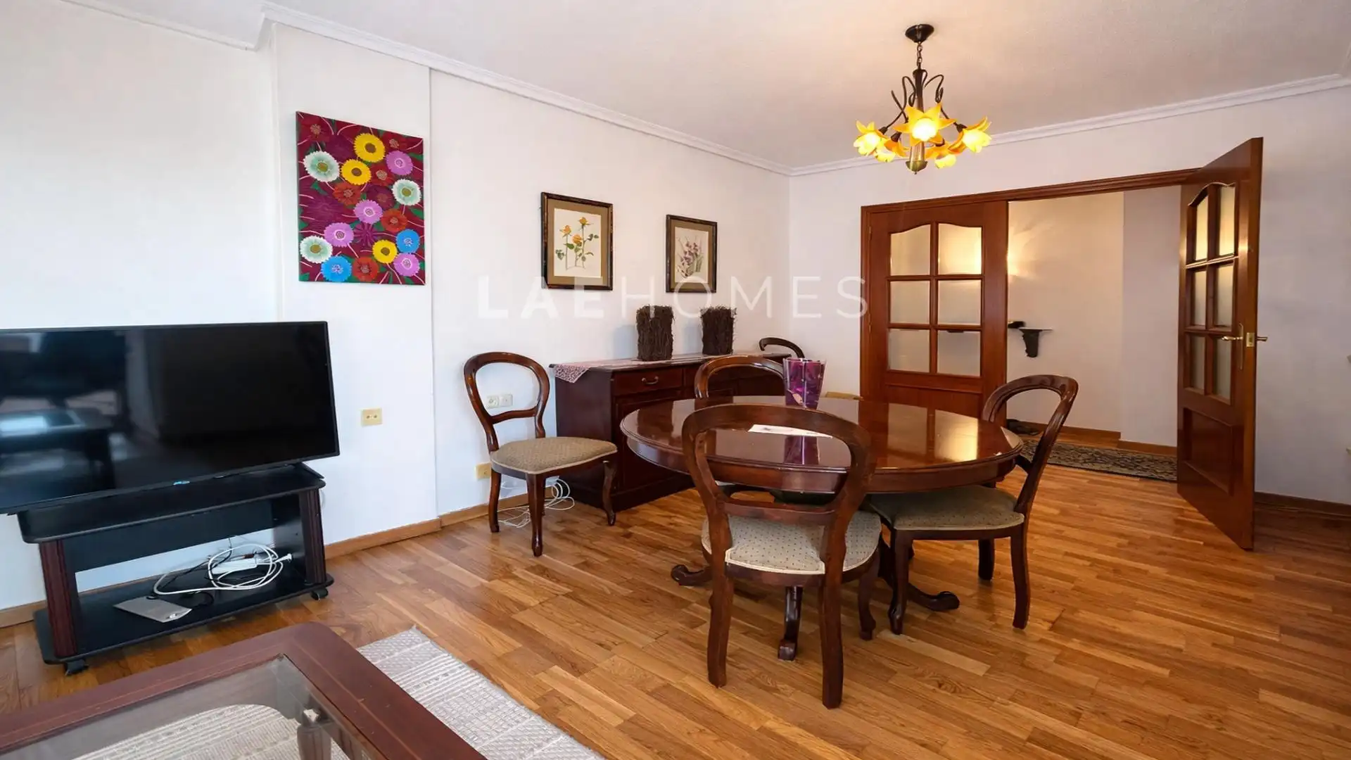 Dining room of Attic for rent in El Campello  with Air Conditioner, Parquet flooring and Furnished
