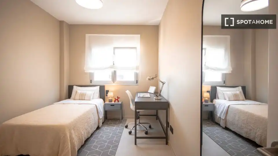 Dormitori de Apartament per a compartir en Las Palmas de Gran Canaria amb Aire condicionat, Terrassa i Moblat