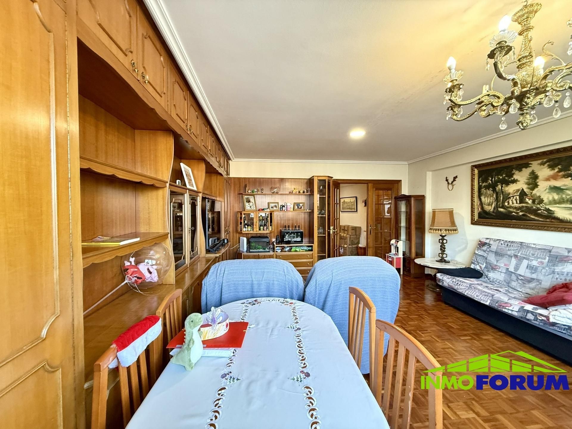 Living room of Flat for sale in A Coruña Capital   with Parquet flooring