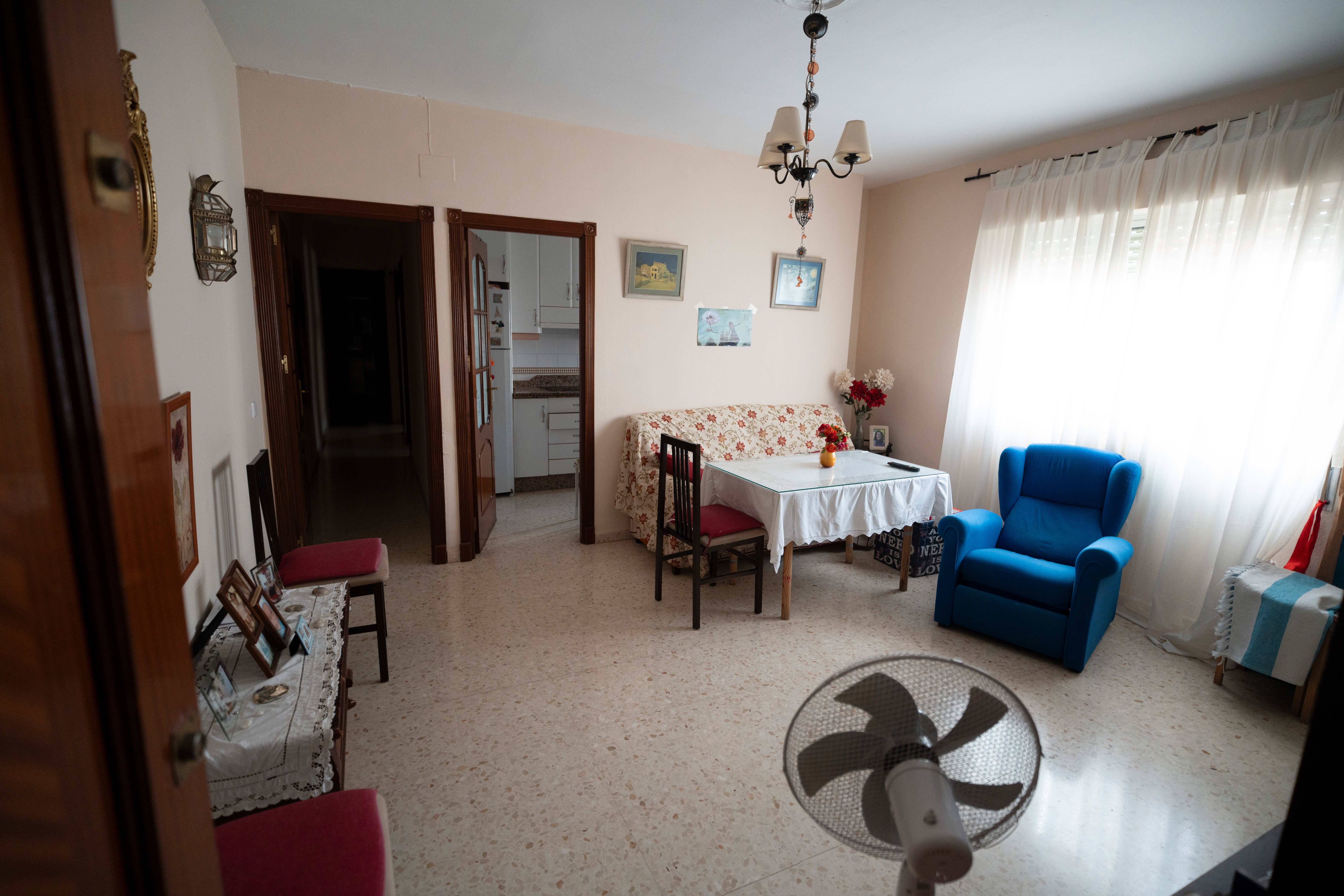 Living room of Flat for sale in Brenes  with Air Conditioner, Furnished and Washing machine