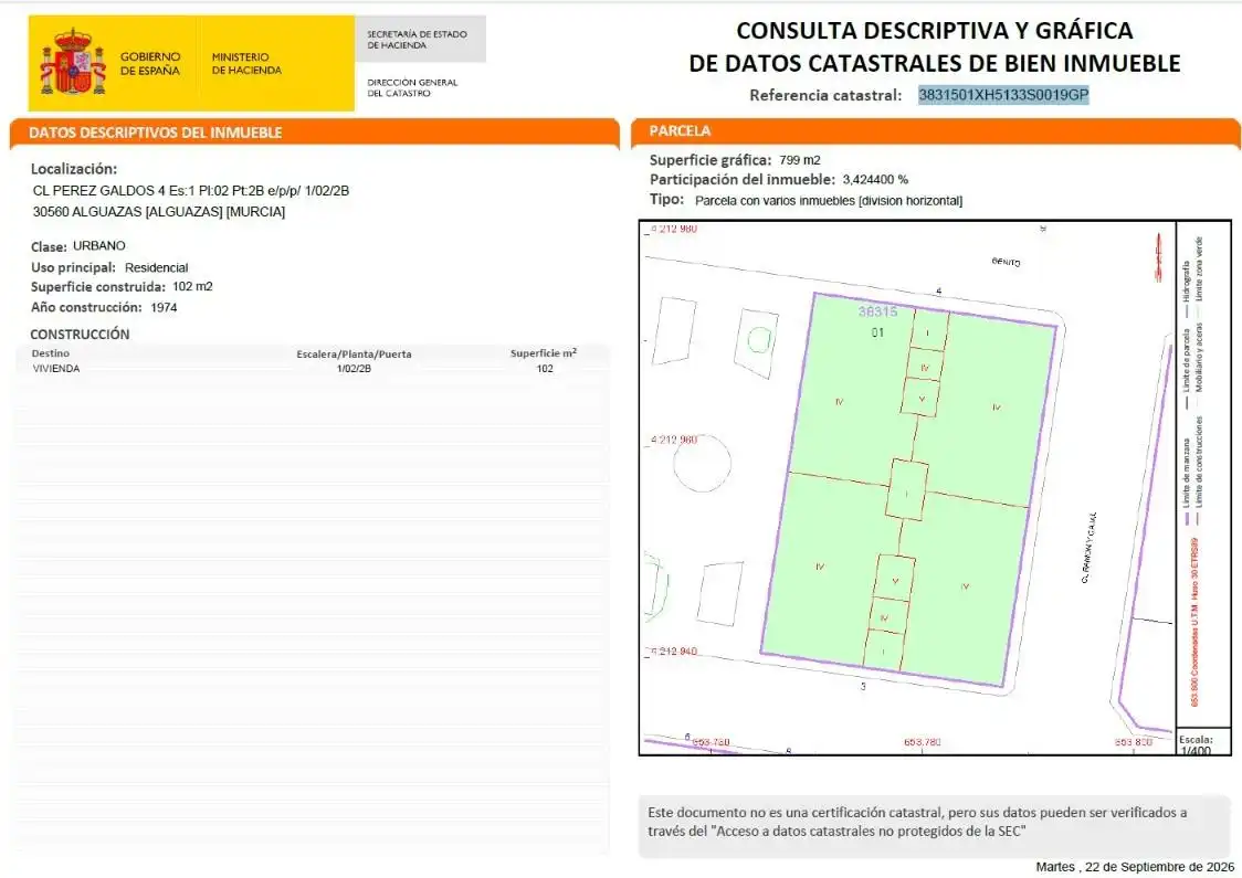 Wohnung zum Verkauf in Alguazas, imagen 4