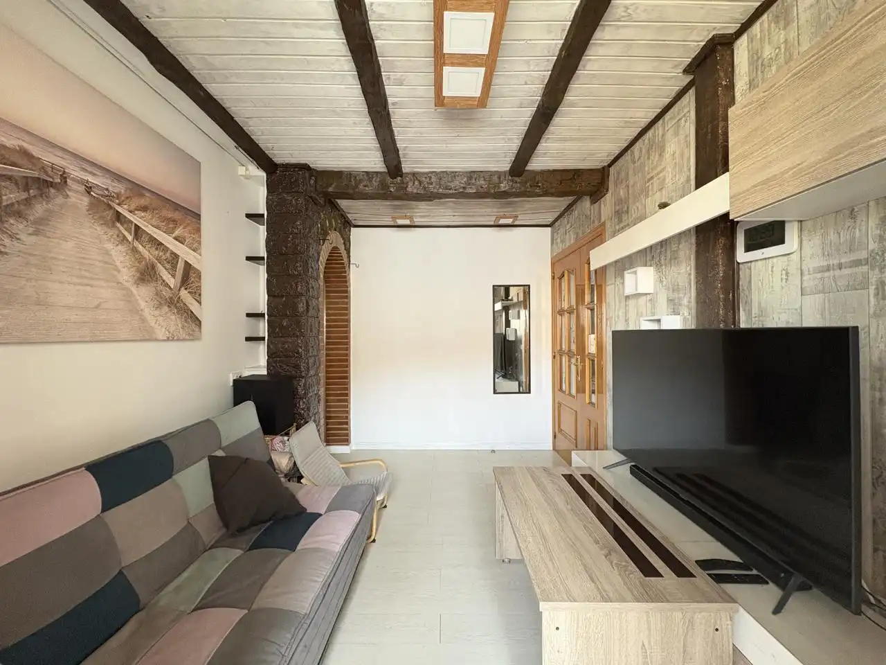 Living room of Flat for rent in Madrid  with Heating, Terrace and Furnished