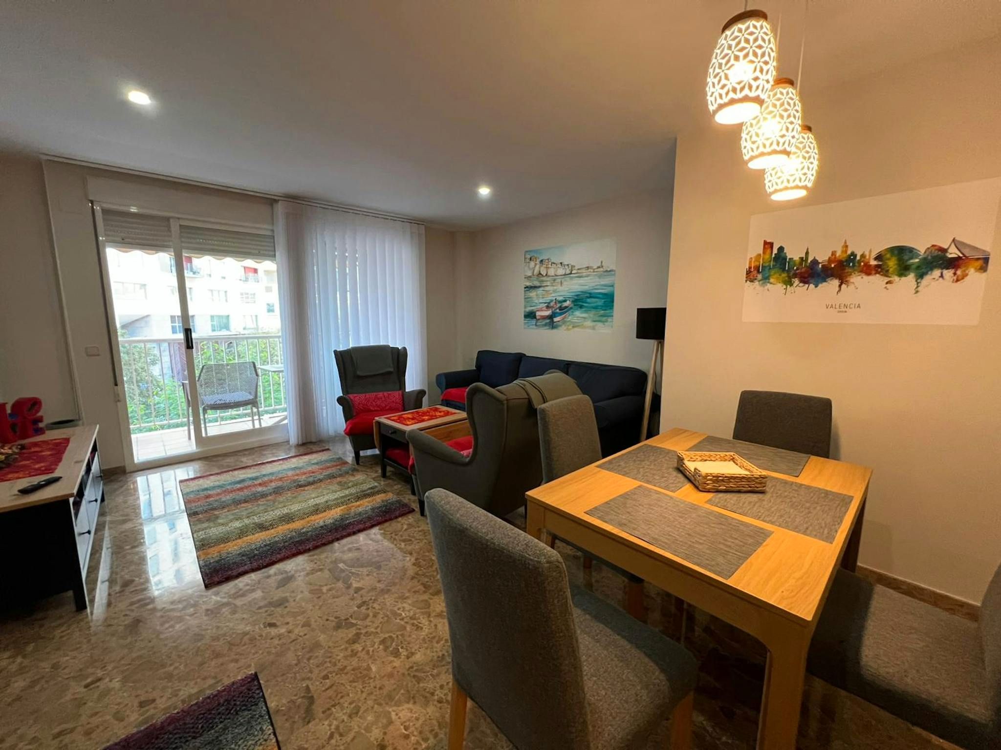 Living room of Flat to rent in  Valencia Capital  with Air Conditioner, Heating and Private garden