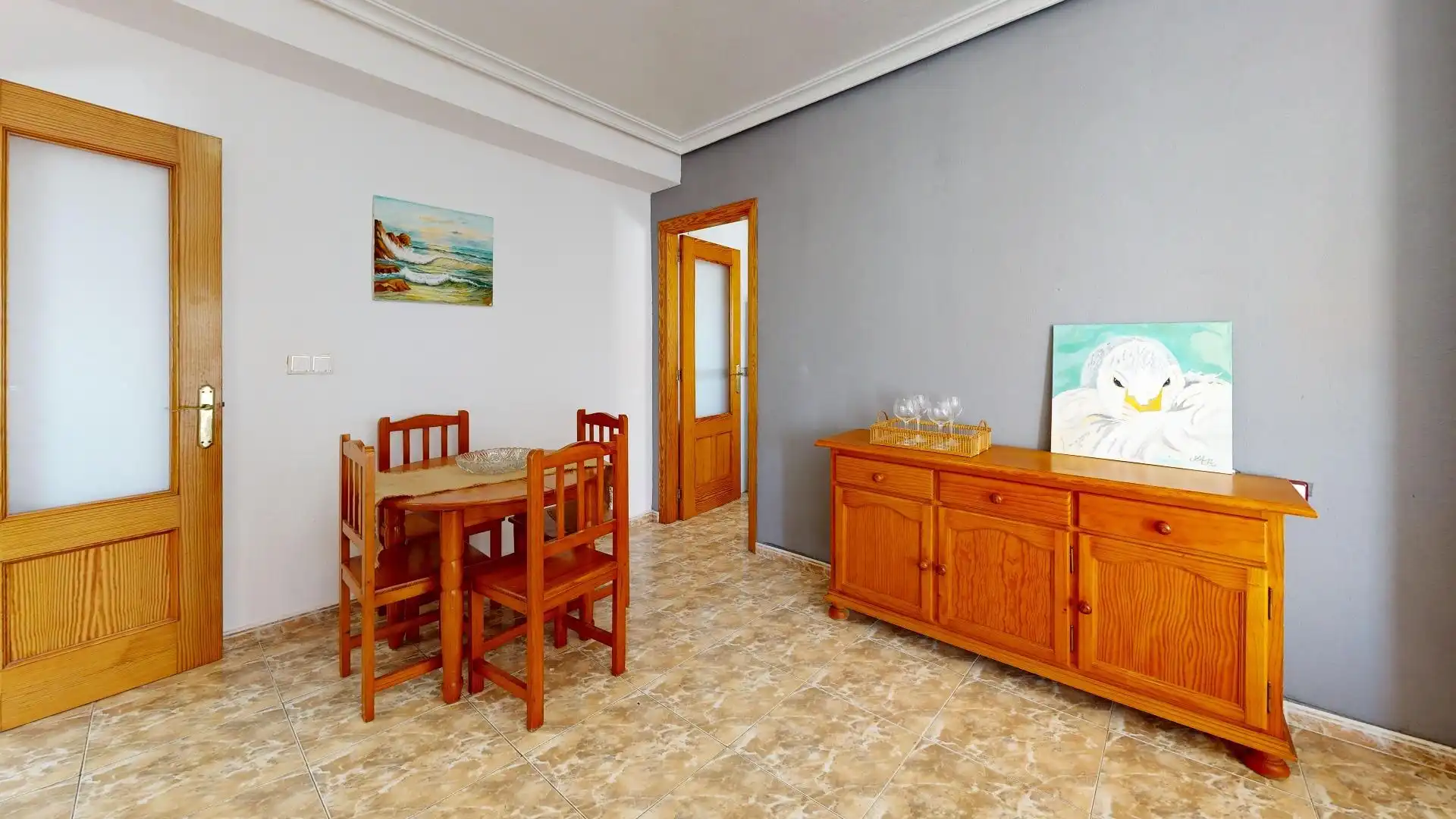 Comedor de Apartamento en venta en Torrevieja con Amueblado, Balcón y Piscina comunitaria