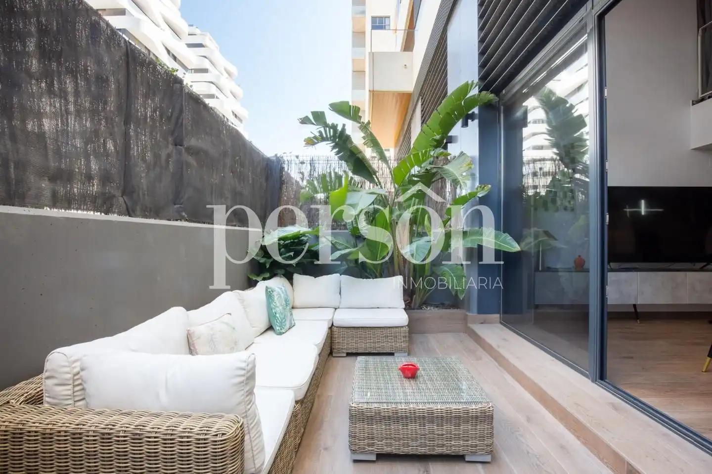 Terrasse von Erdgeschoss zur Miete in Valencia mit Klimaanlage, Terrasse und Schwimmbad