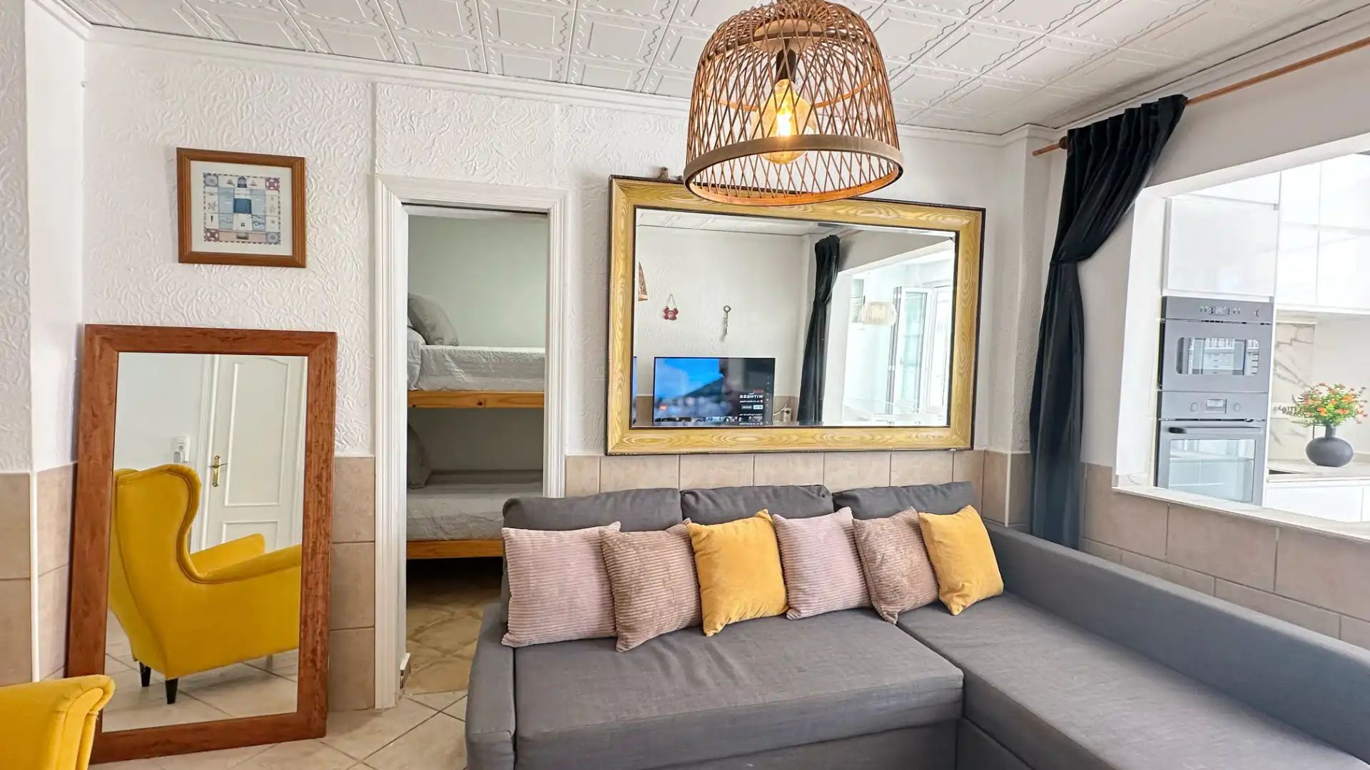 Sala de estar de Casa o chalet de alquiler en Gandia con Aire acondicionado, Calefacción y Terraza