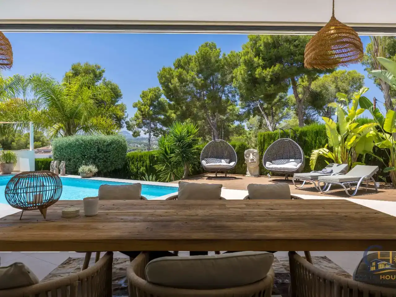 Terrasse von Wohnung zum Verkauf in Moraira mit Klimaanlage, Schwimmbad und Balkon