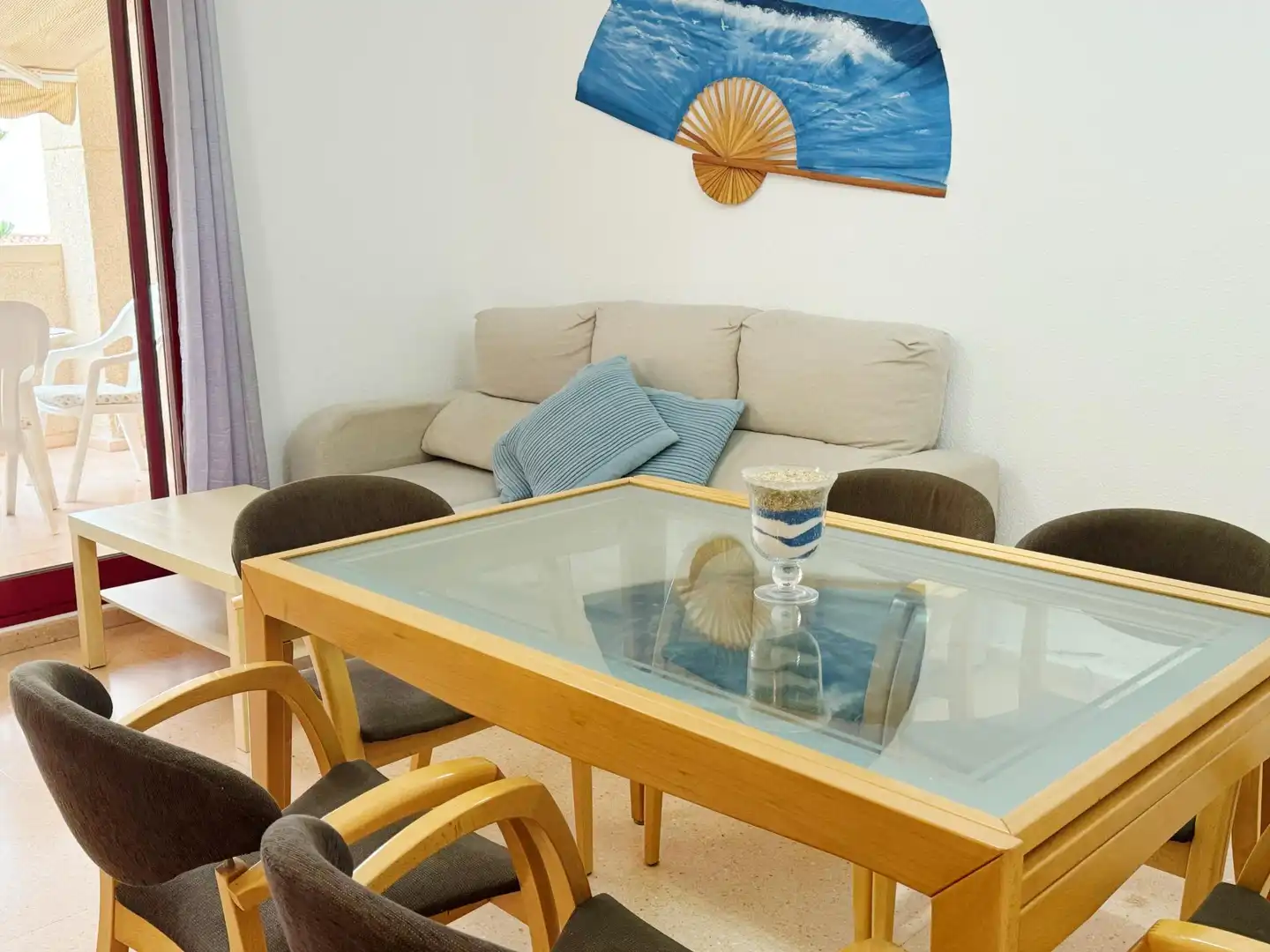 Dining room of Apartments for rent in El Campello  with Air Conditioner, Private garden and Terrace