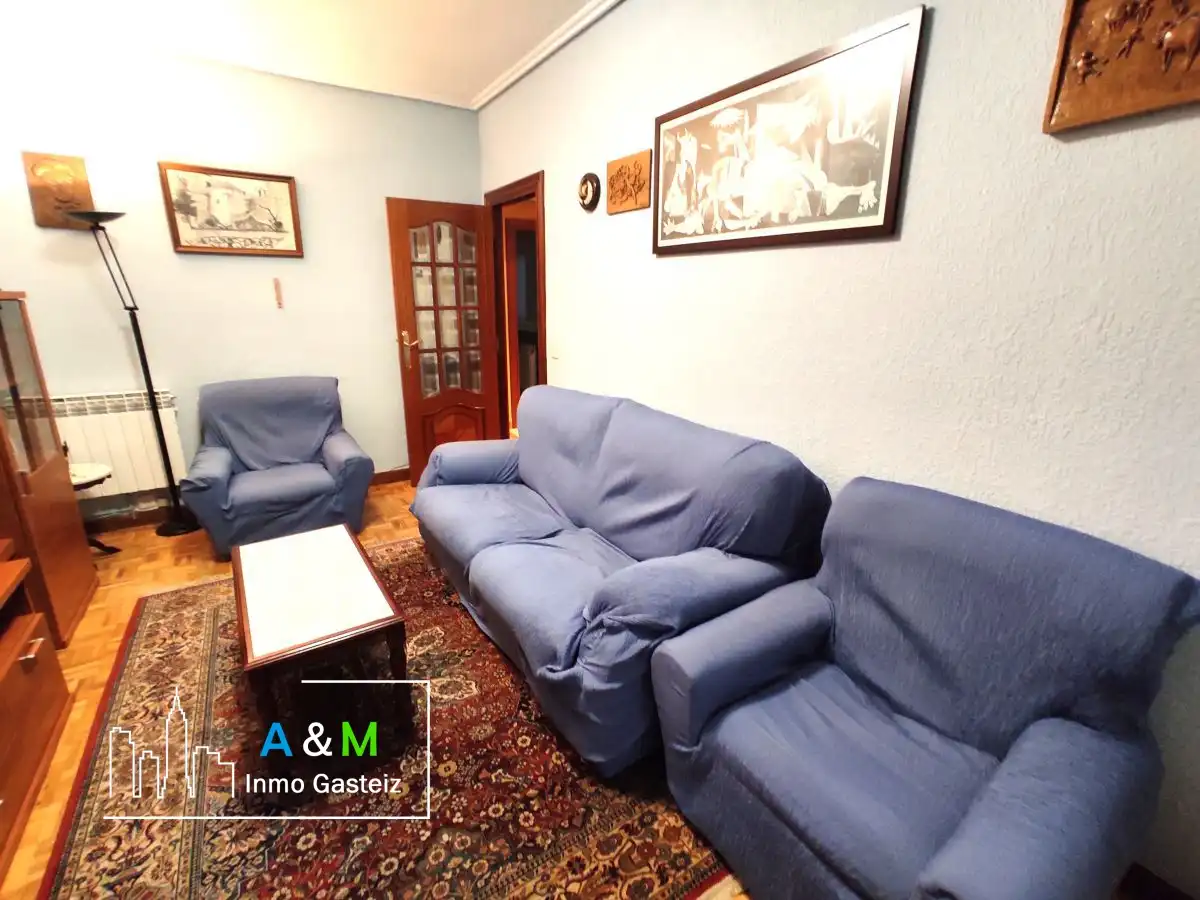 Sala d'estar de Pis de lloguer en Vitoria - Gasteiz amb Calefacció, Parquet i Terrassa